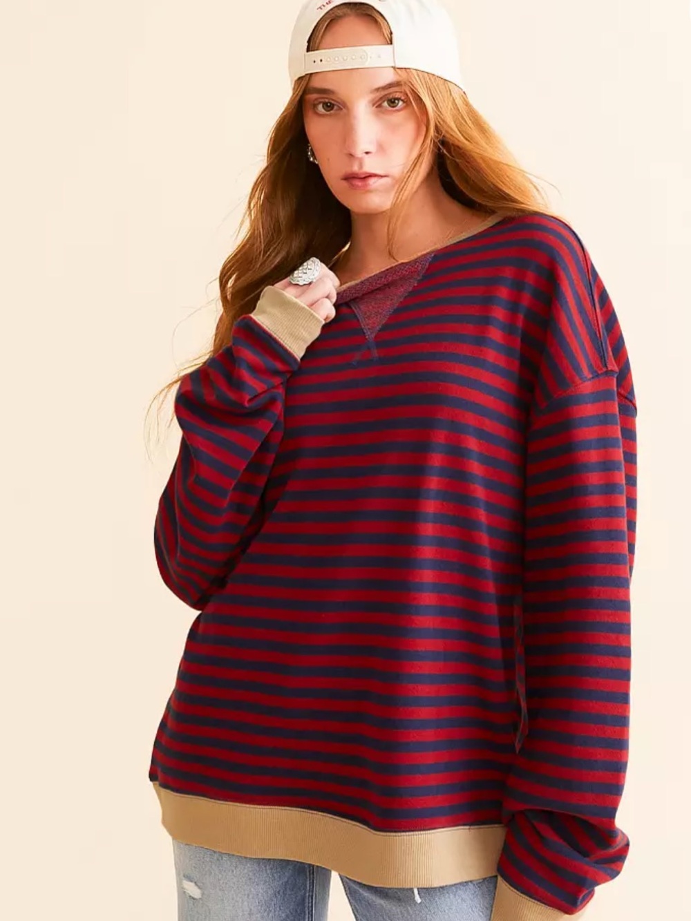 Free people stripped crewneck